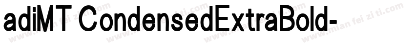 adiMT CondensedExtraBold字体转换